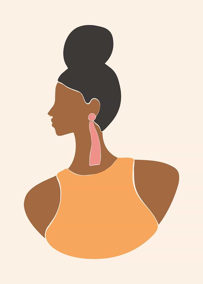 Trendy fashion woman face