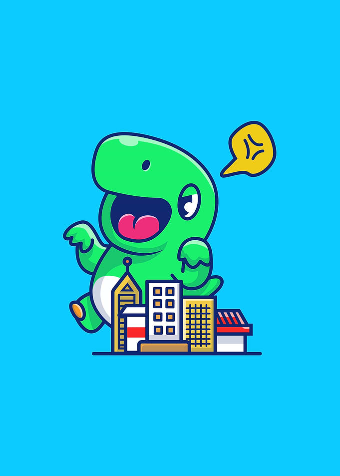 Angry Dino Destroy City