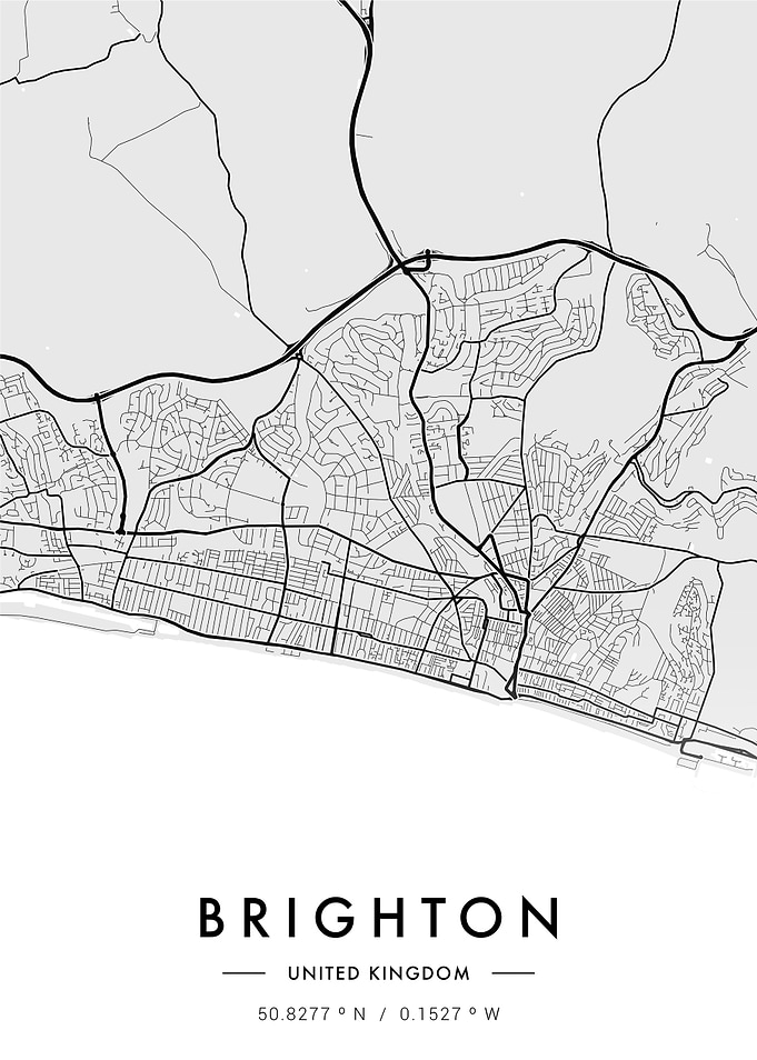 Brighton City Map White