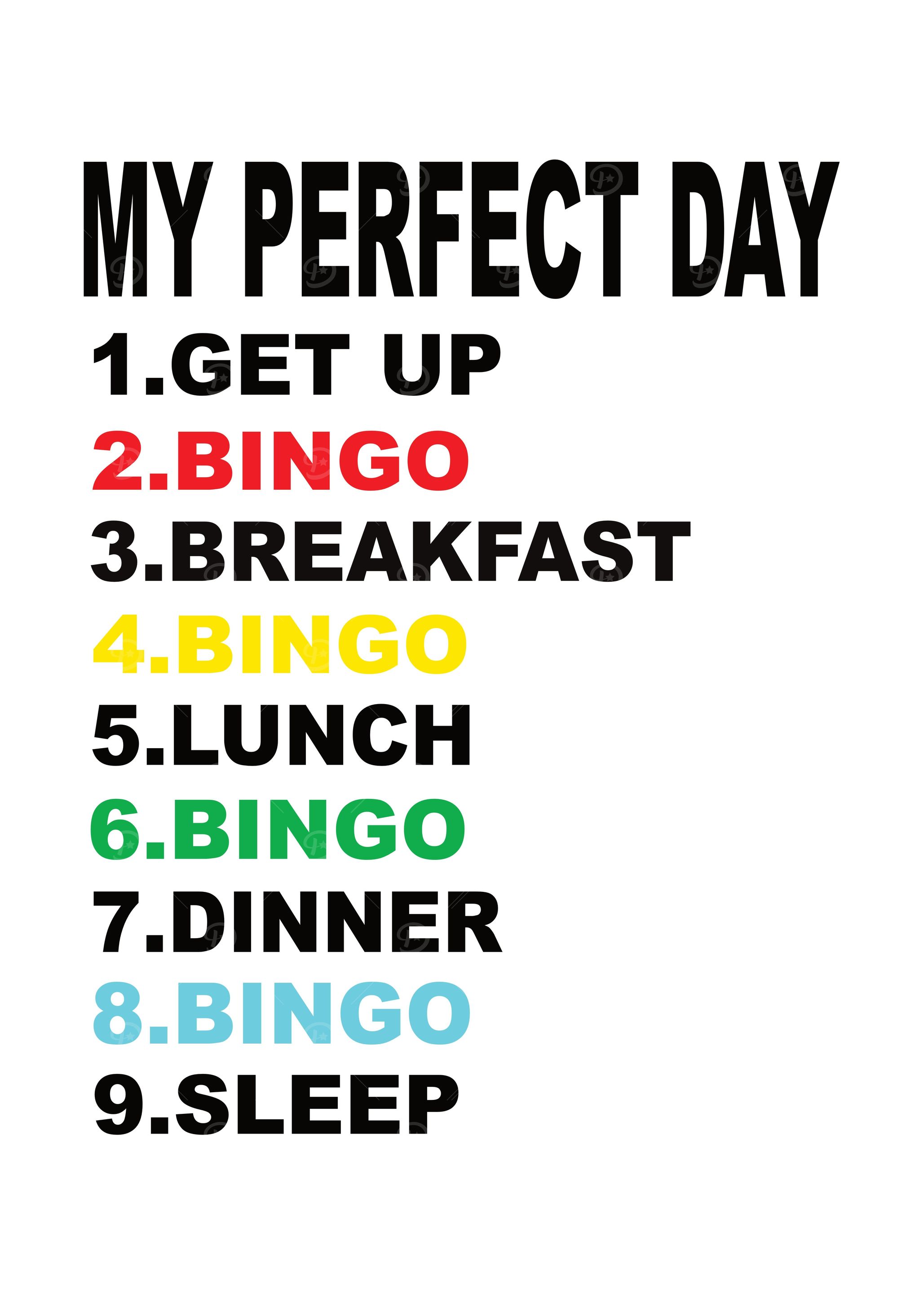 My Perfect Tag Bingo