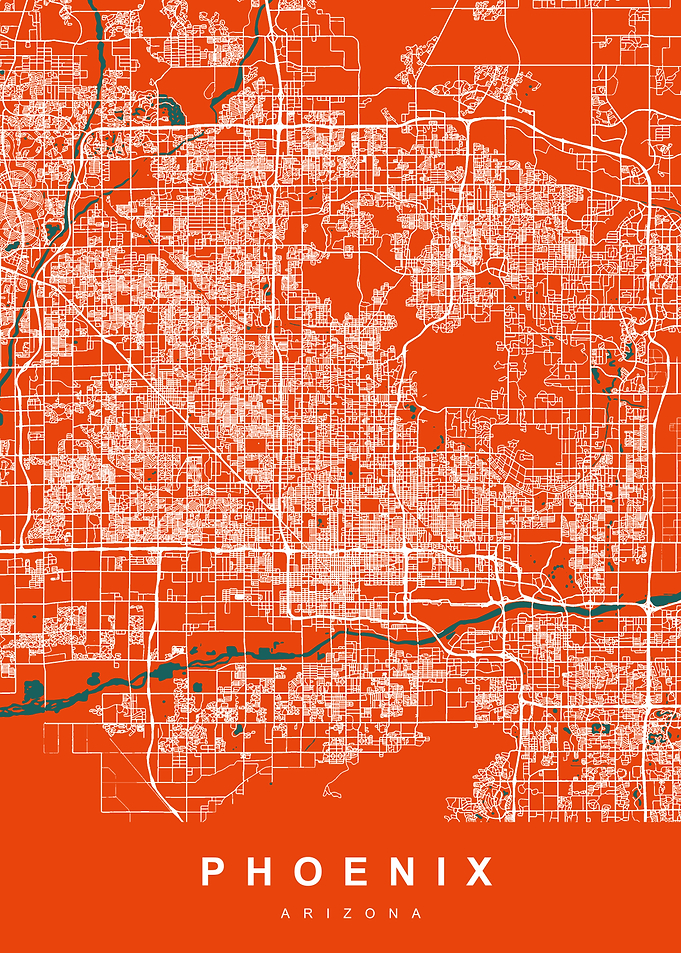 PHOENIX Map ARIZONA USA