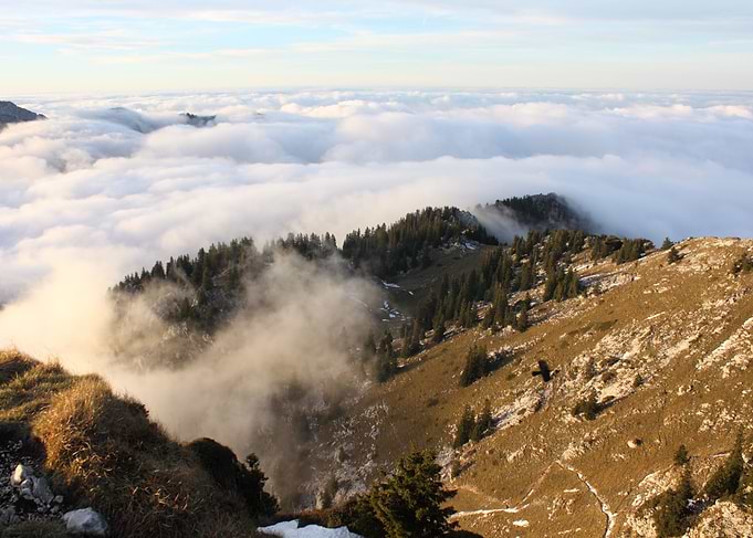 Montain Cloudy sky