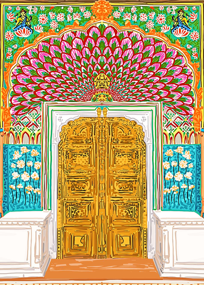 Jaipur Palace Front Door