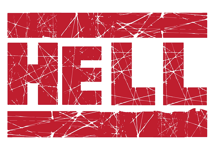 Hell Red Ink Stamp