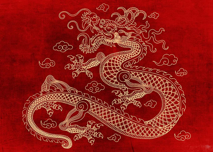 Golden Chinese Dragon