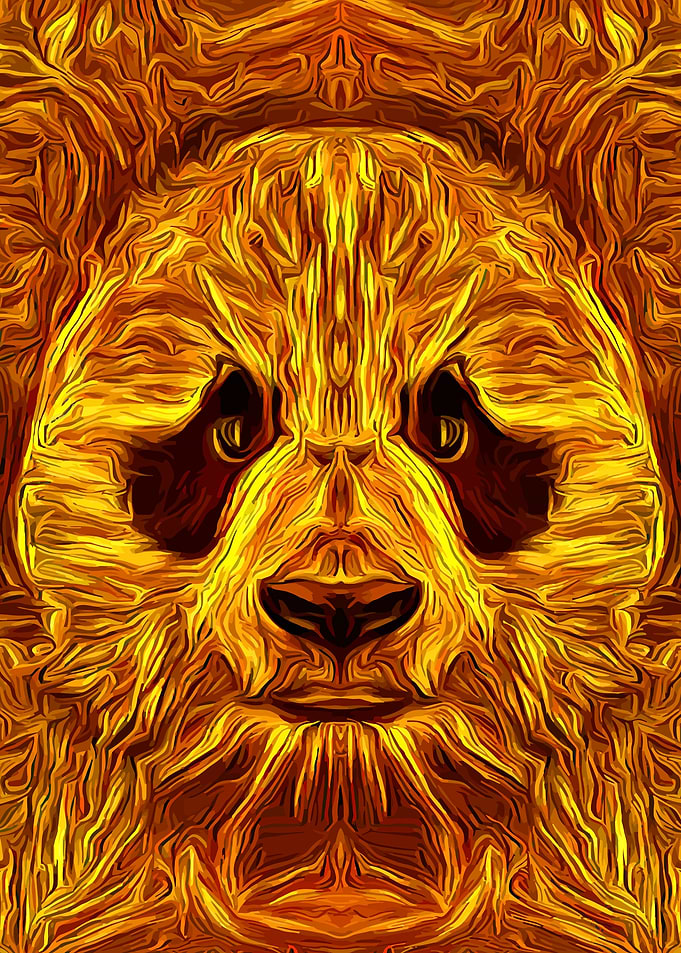 Panda Golden Portrait