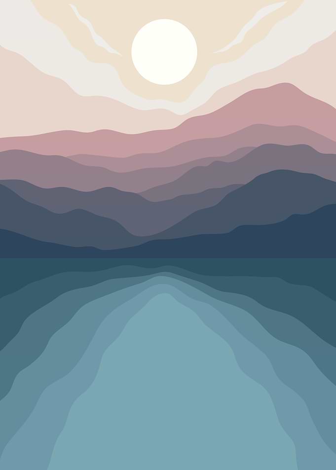 Nature Sun mountain art