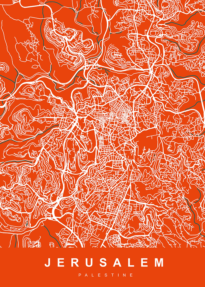 JERUSALEM Map PALESTINE