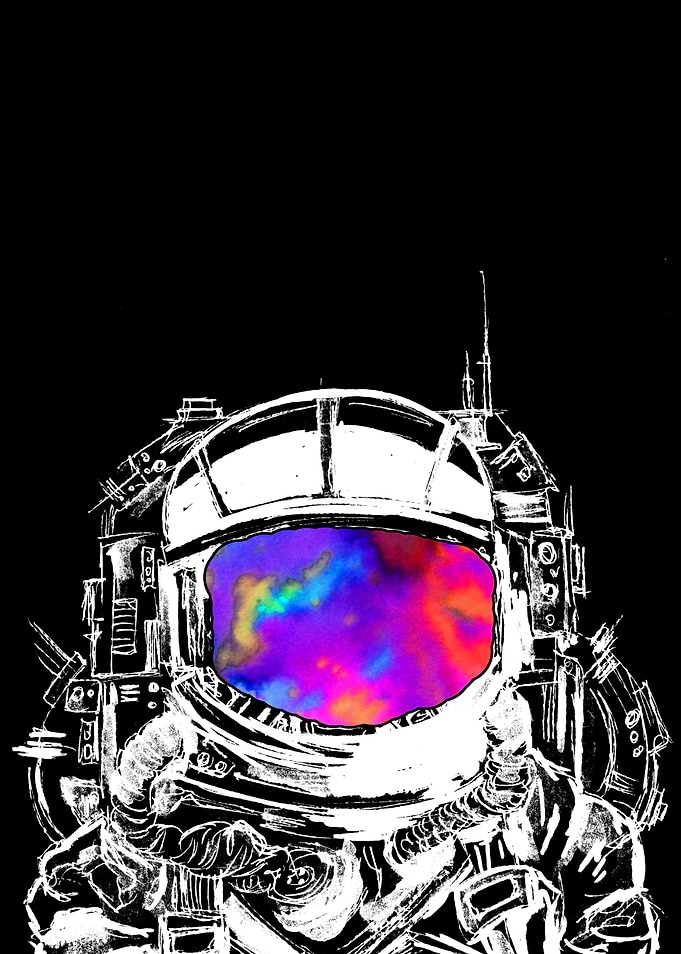 Trippy Astronaut Head