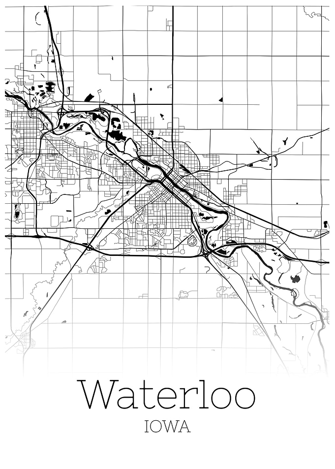 Waterloo Iowa map