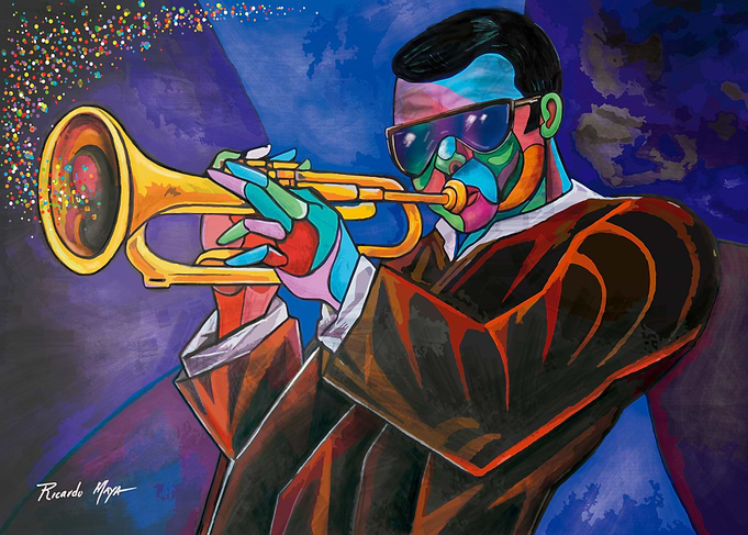 Jazz trumpet man