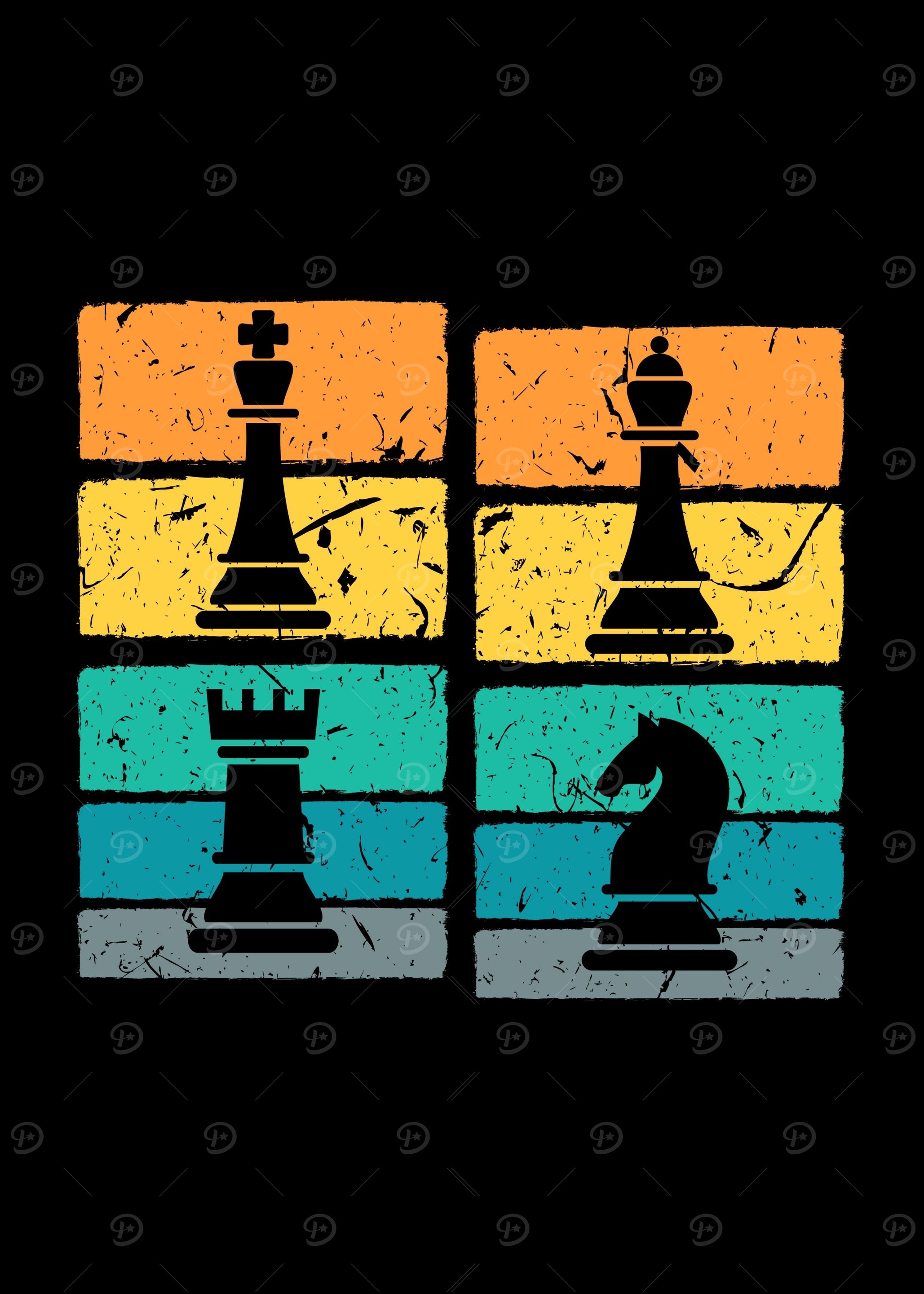 Retro Sunset Chess