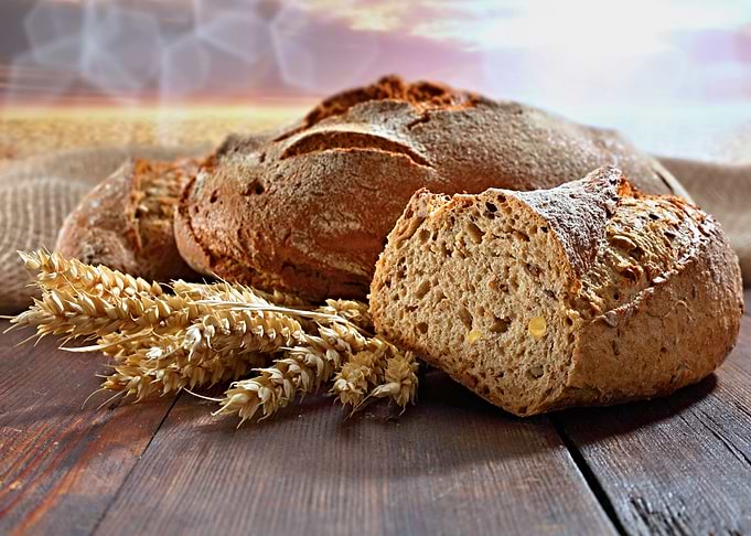 Delicious wreath of bread