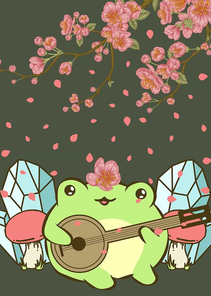 Cottagecore Kawaii Frog
