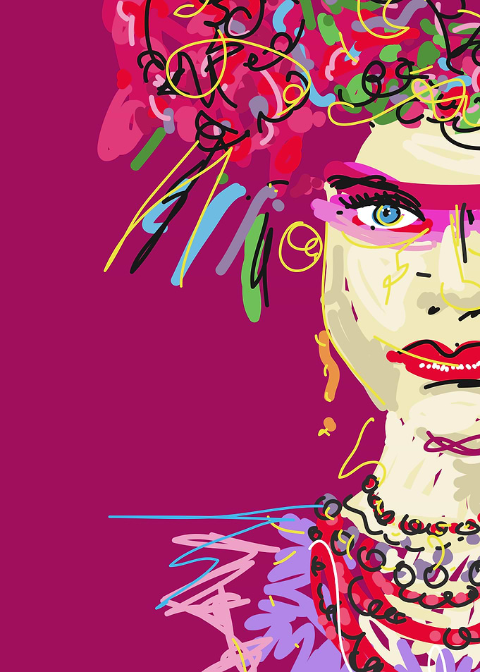 Magenta Flower Girl
