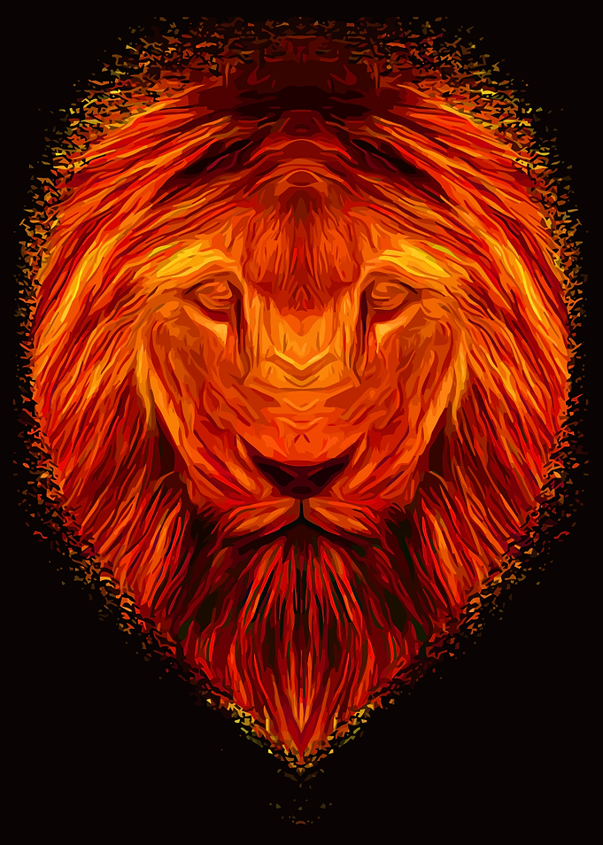 Lion Head Burning