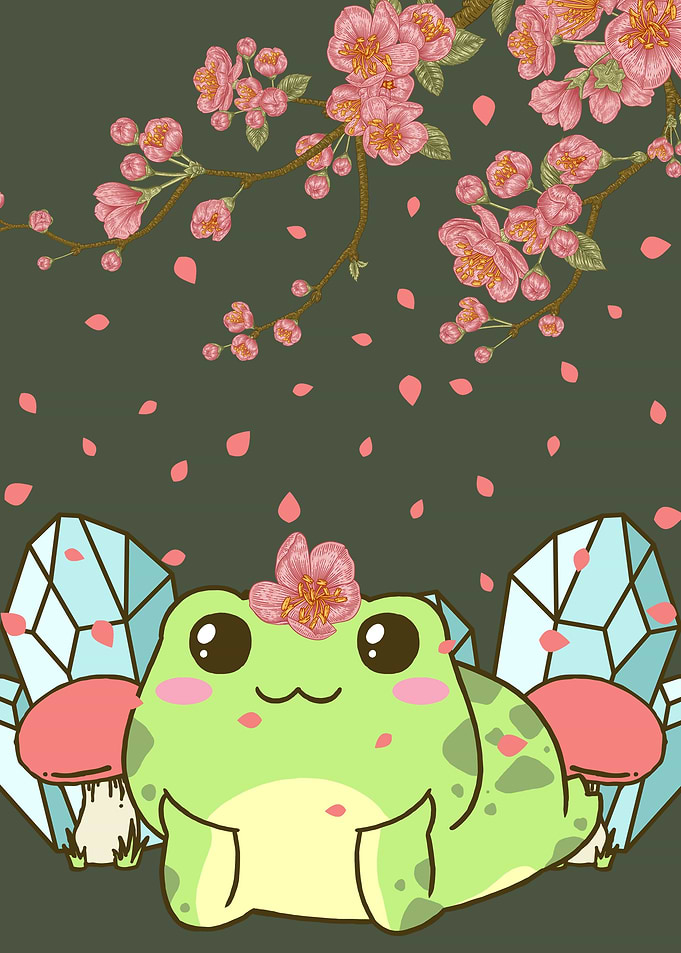 Cottagecore Kawaii Frog