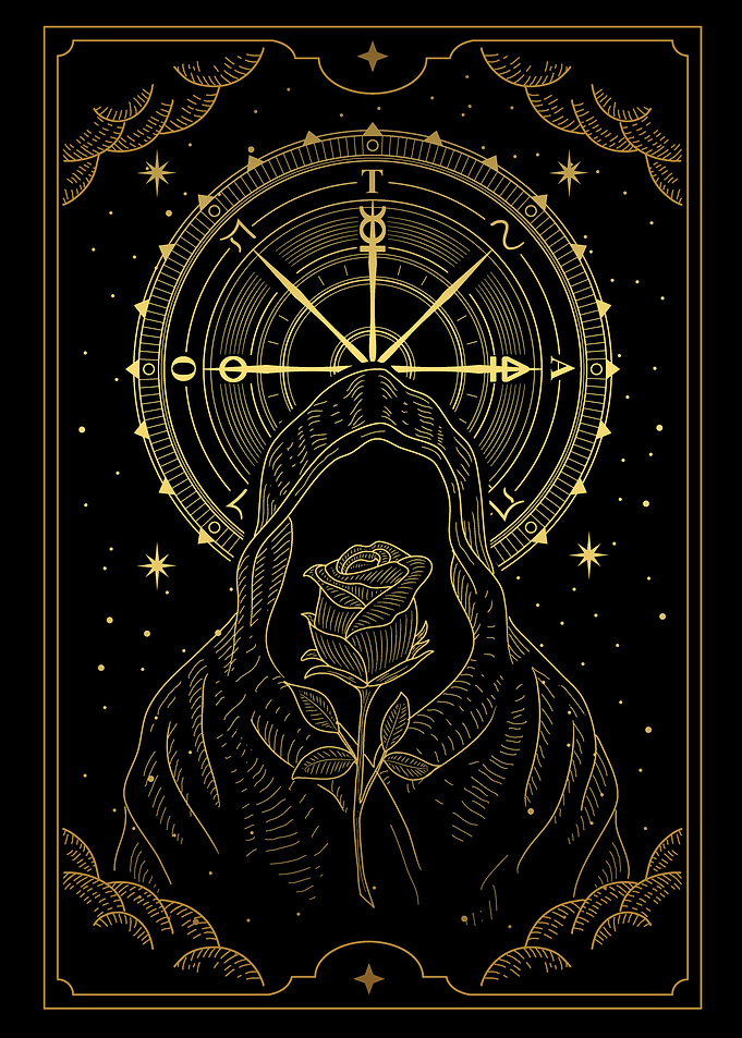 sorcerer with rose flower
