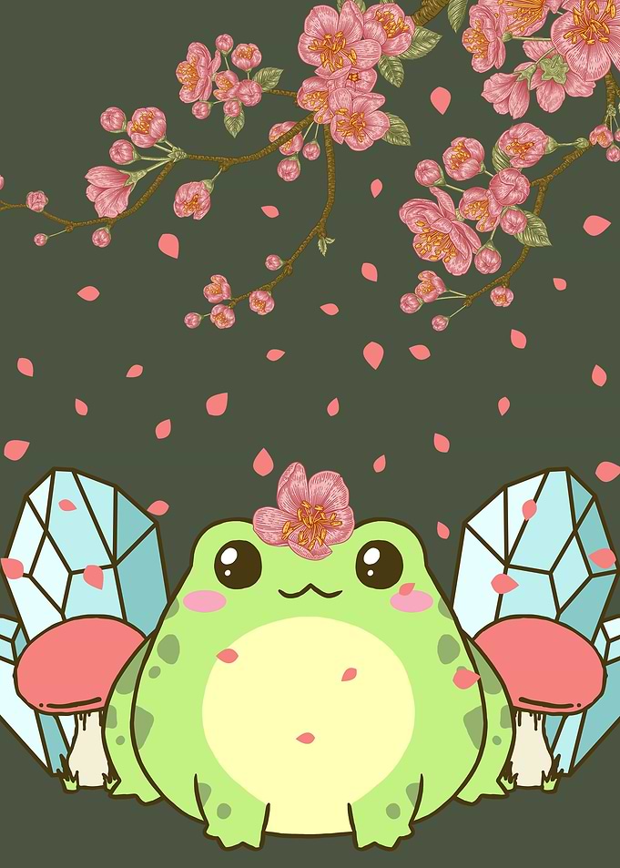 Cottagecore Kawaii Frog