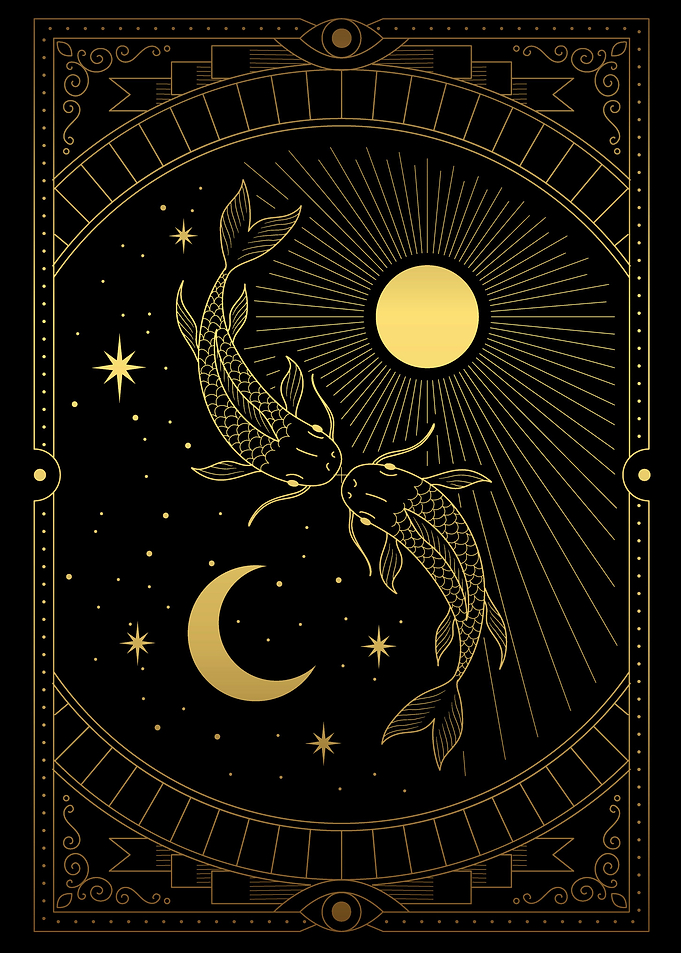 Yin yang sun and moon