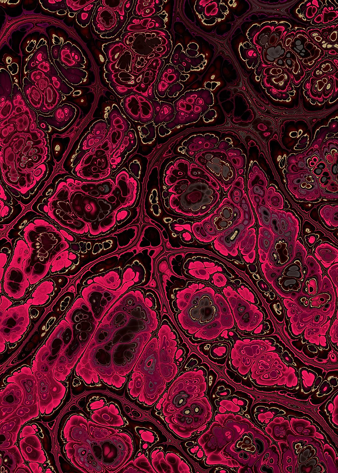 Burgundy Gold Marble 07