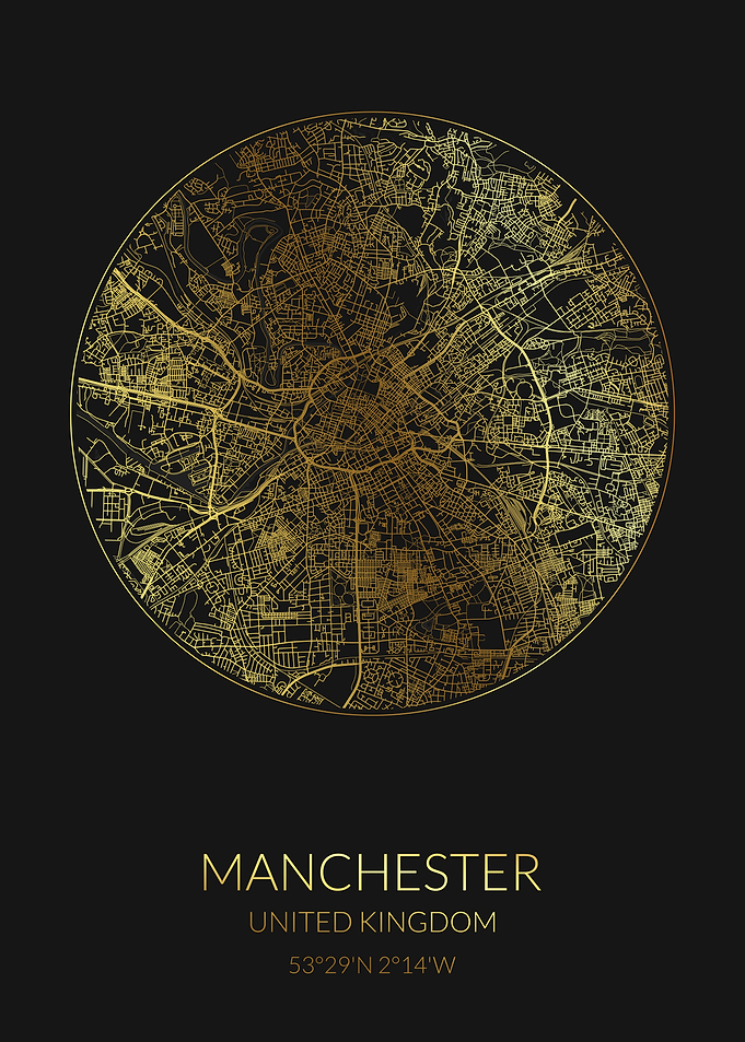 Manchester Black Gold Map