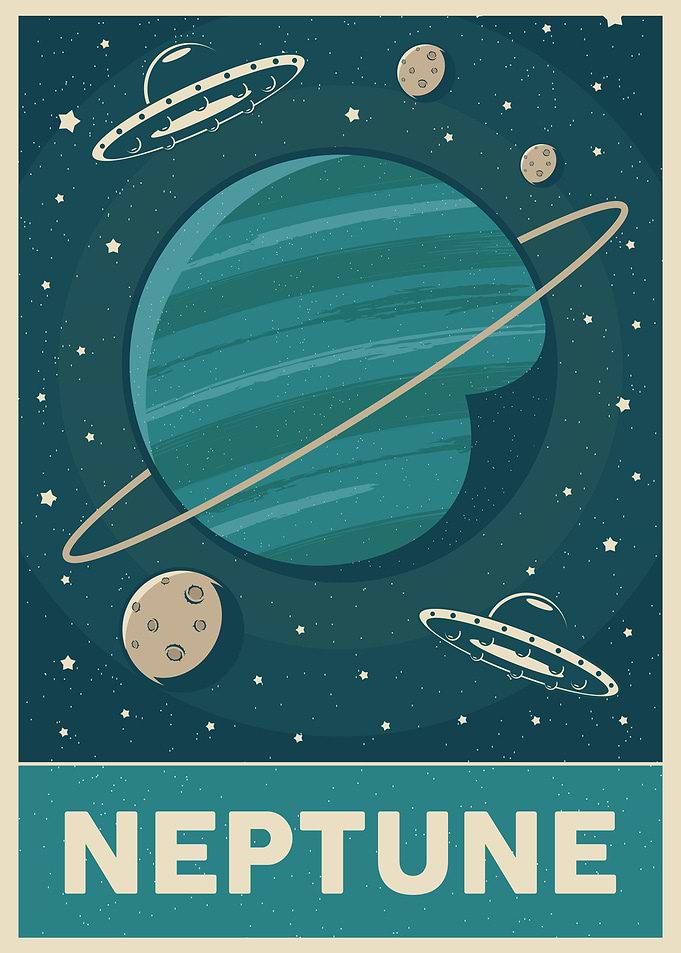 Vintage Neptune Sign