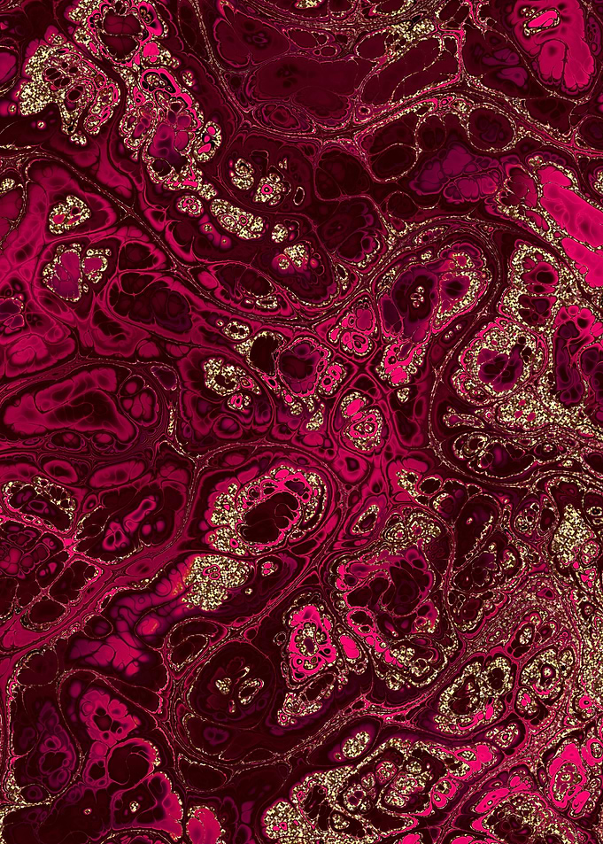 Burgundy Gold Marble 18