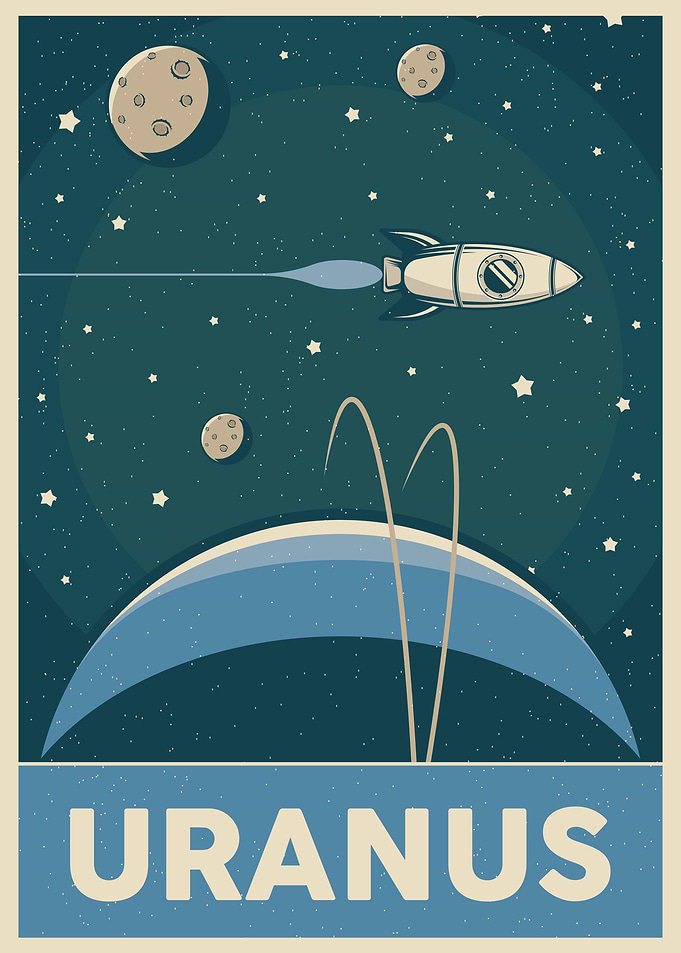 Vintage Uranus Sign