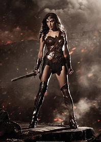 Wonder Woman holding sword