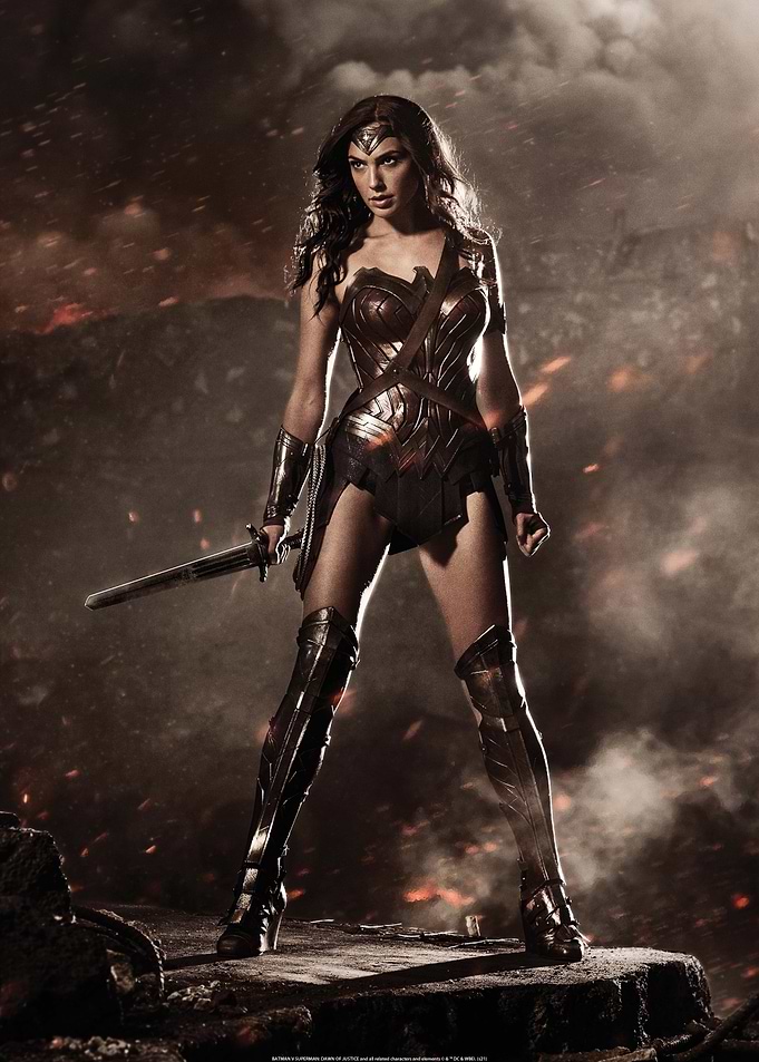 Wonder Woman holding sword