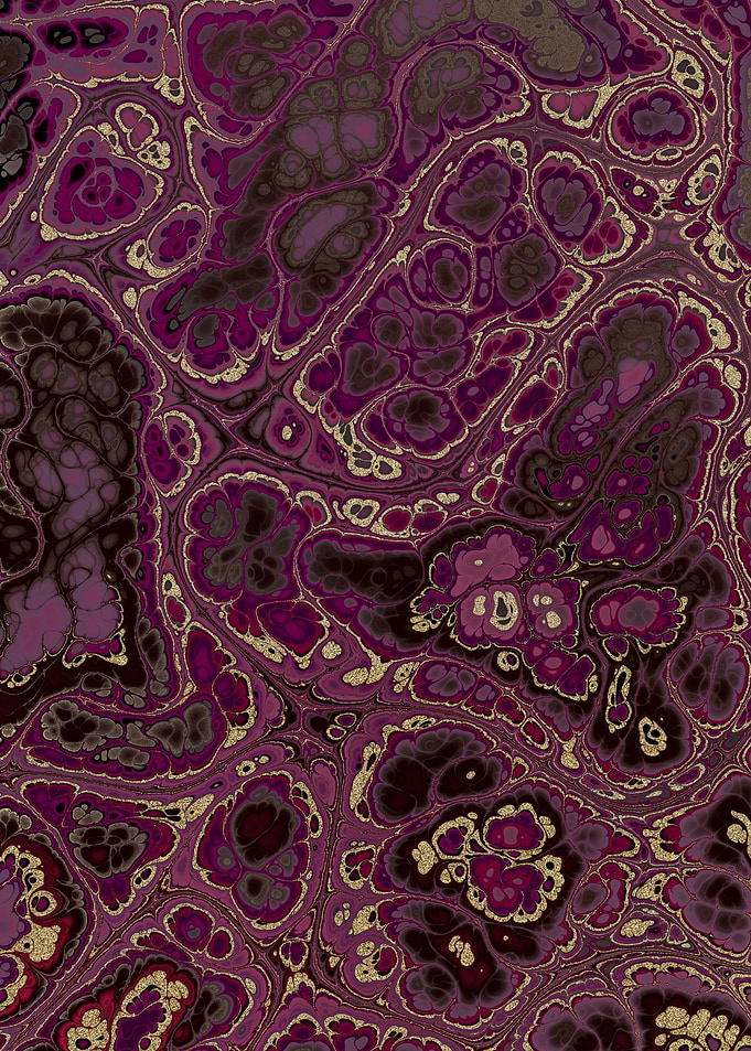 Burgundy Gold Marble 10