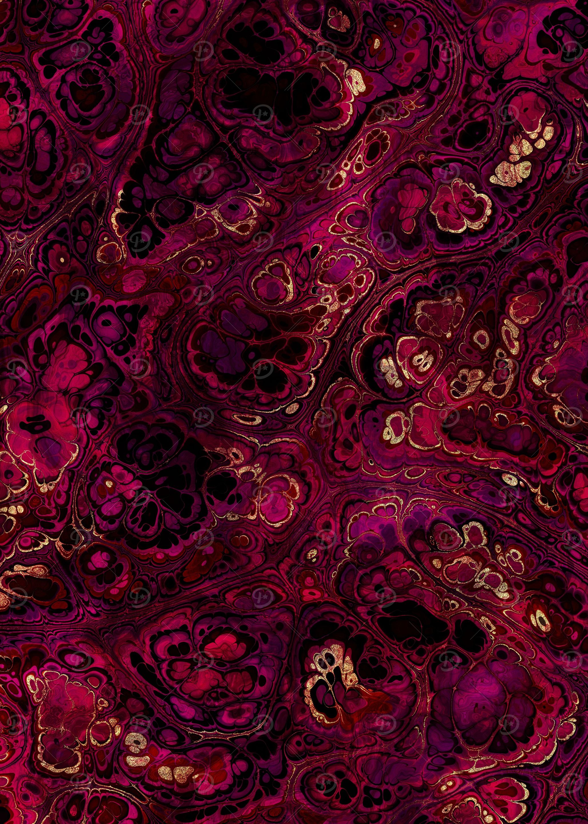 Burgundy Gold Marble 04