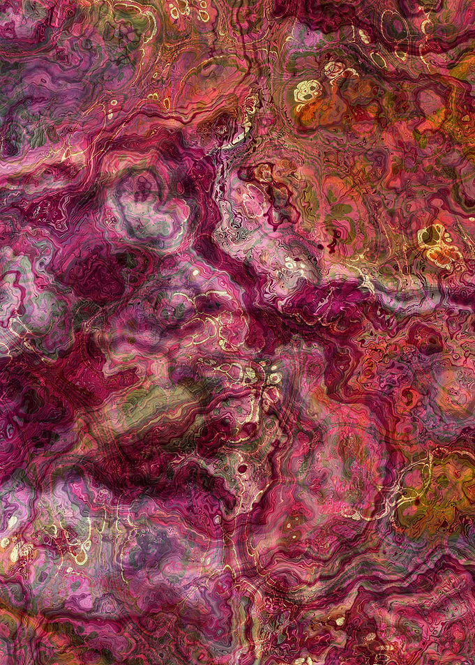 Burgundy Gold Marble 15
