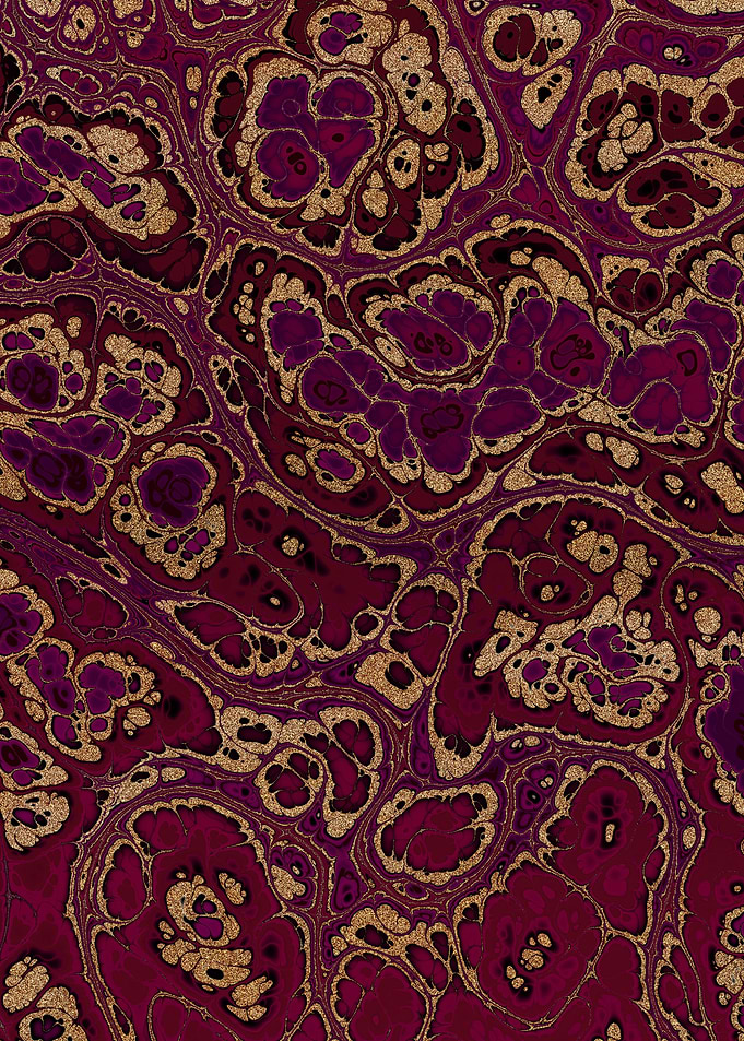 Burgundy Gold Marble 20