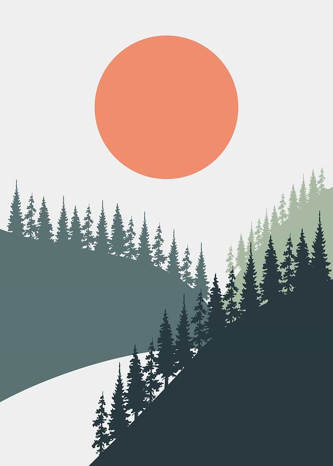 Nature abstract landscape