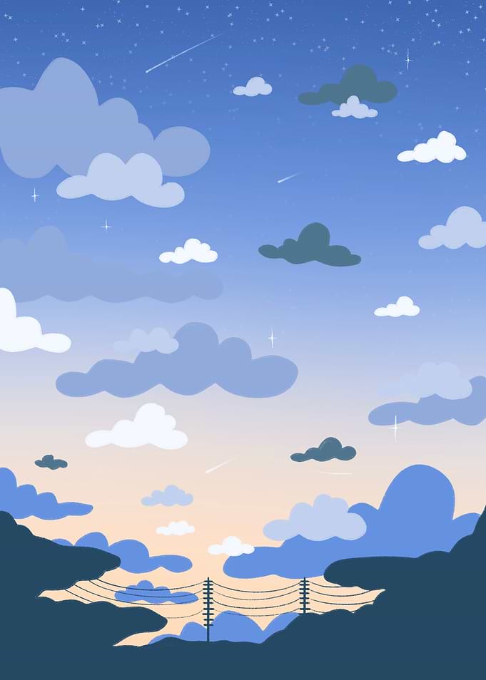 Blue Night Sky
