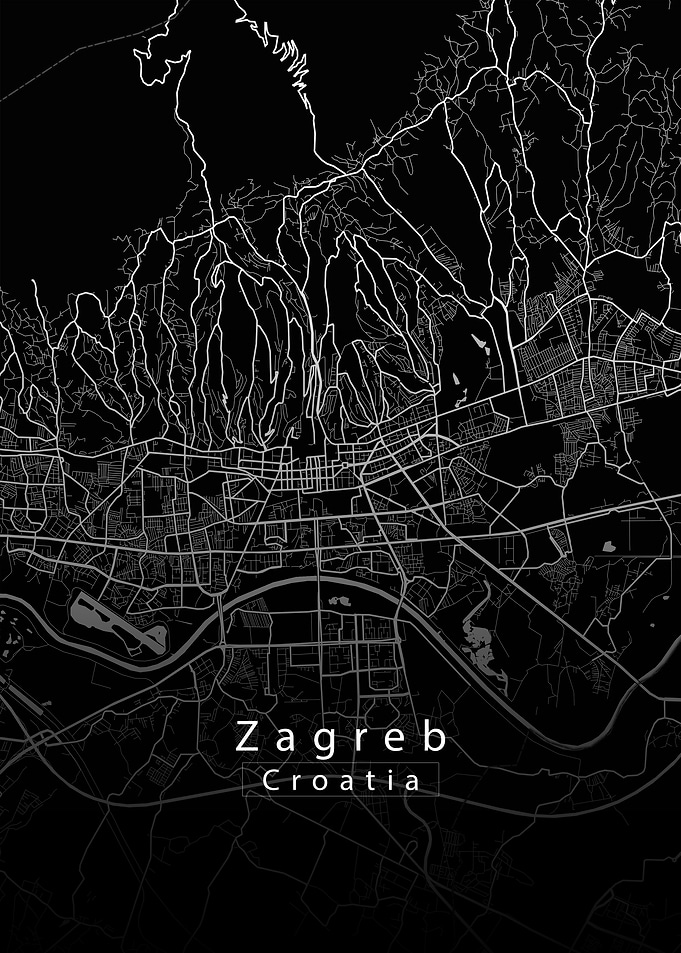 Zagreb City map