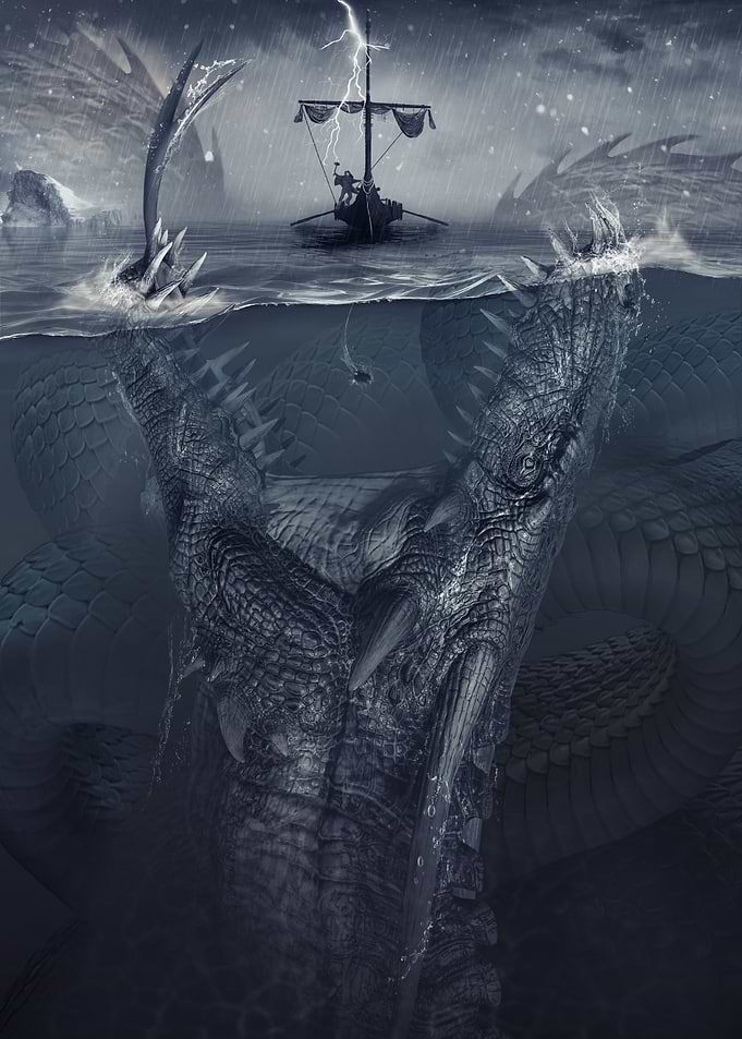 Thor fishing Jormungandr