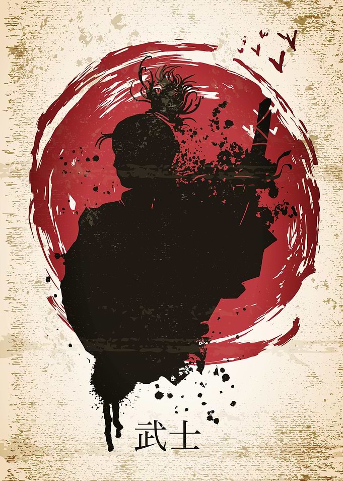 Distressed Samurai Warrior