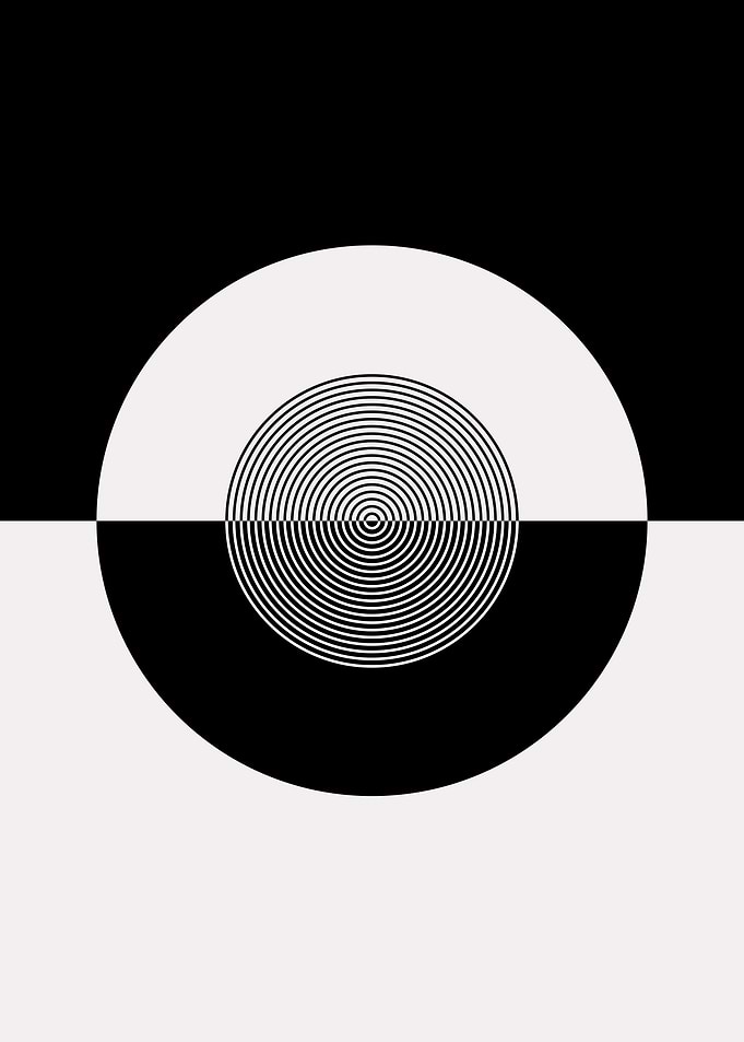 Geometric shape art poster