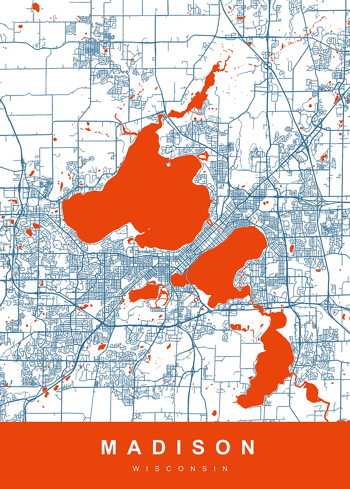 MADISON Map WISCONSIN USA