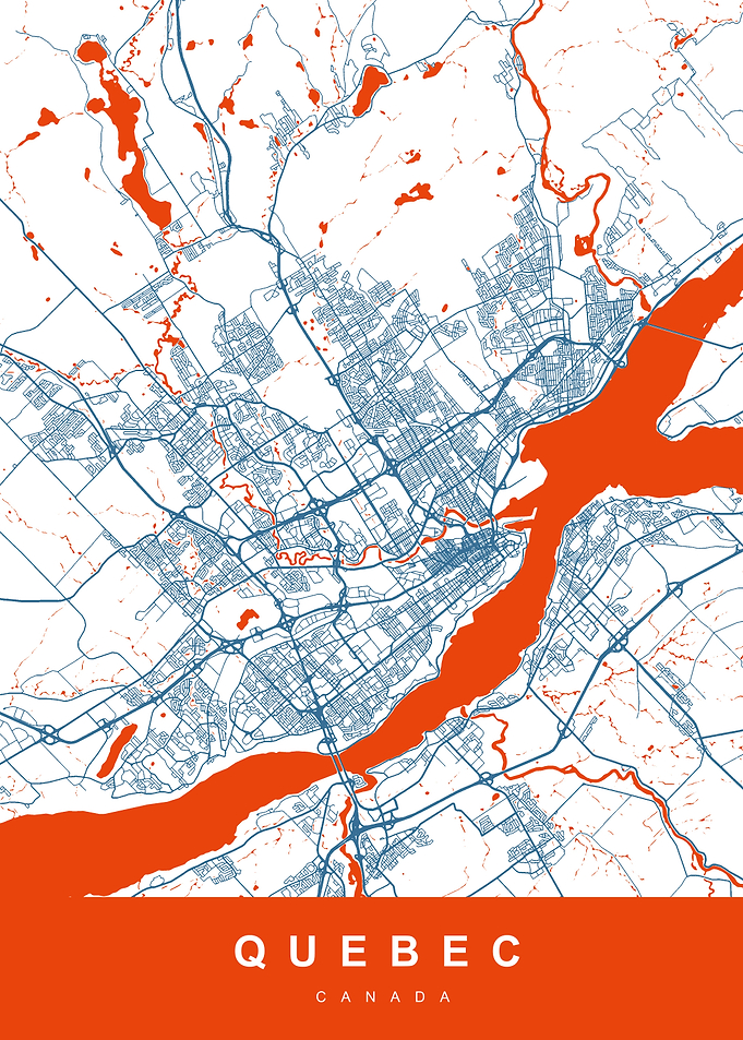 QUEBEC Map CANADA