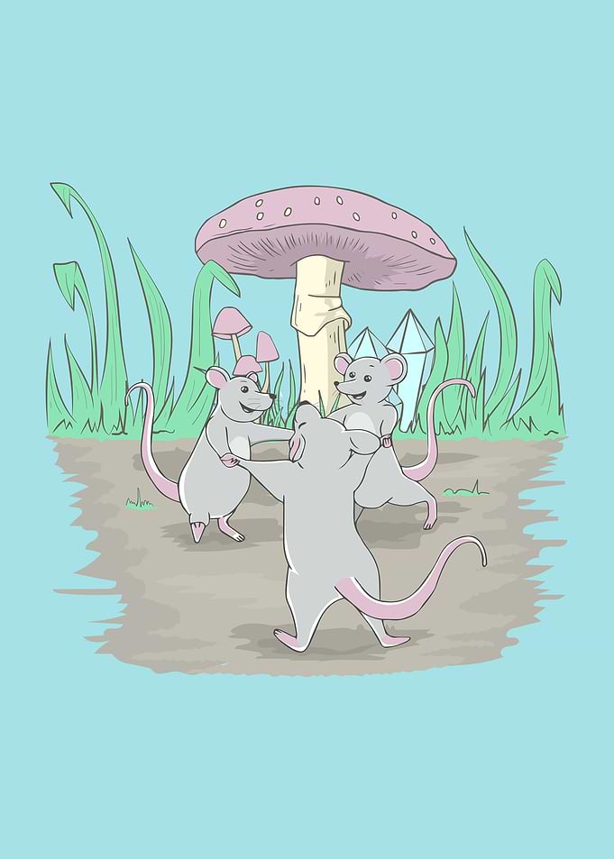Cottagecore Dancing Rats
