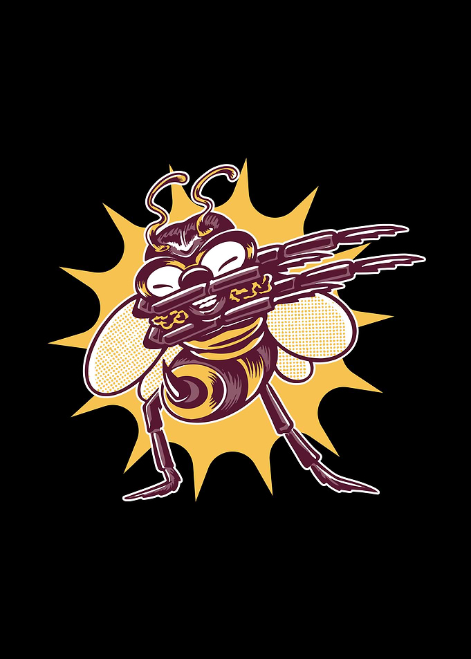 Funny bee bug dabbing
