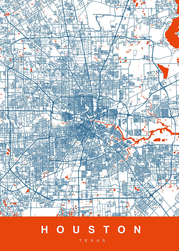 HOUSTON Map TEXAS
