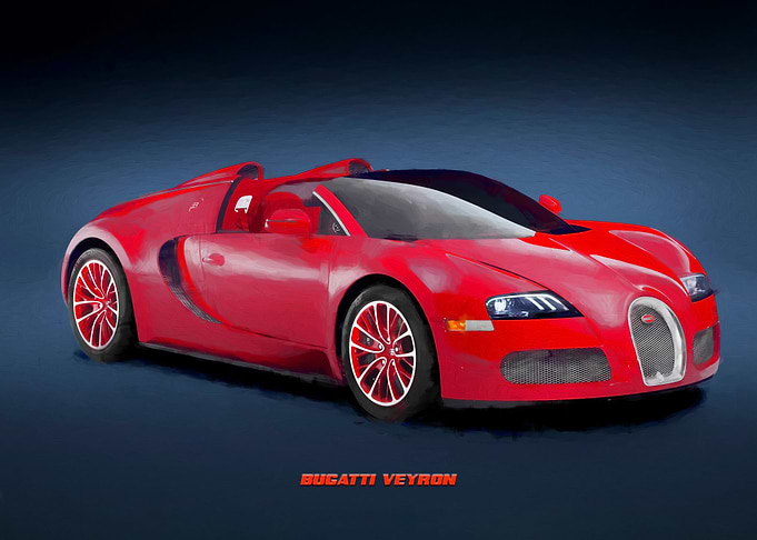 Bugatti veyron watercolor