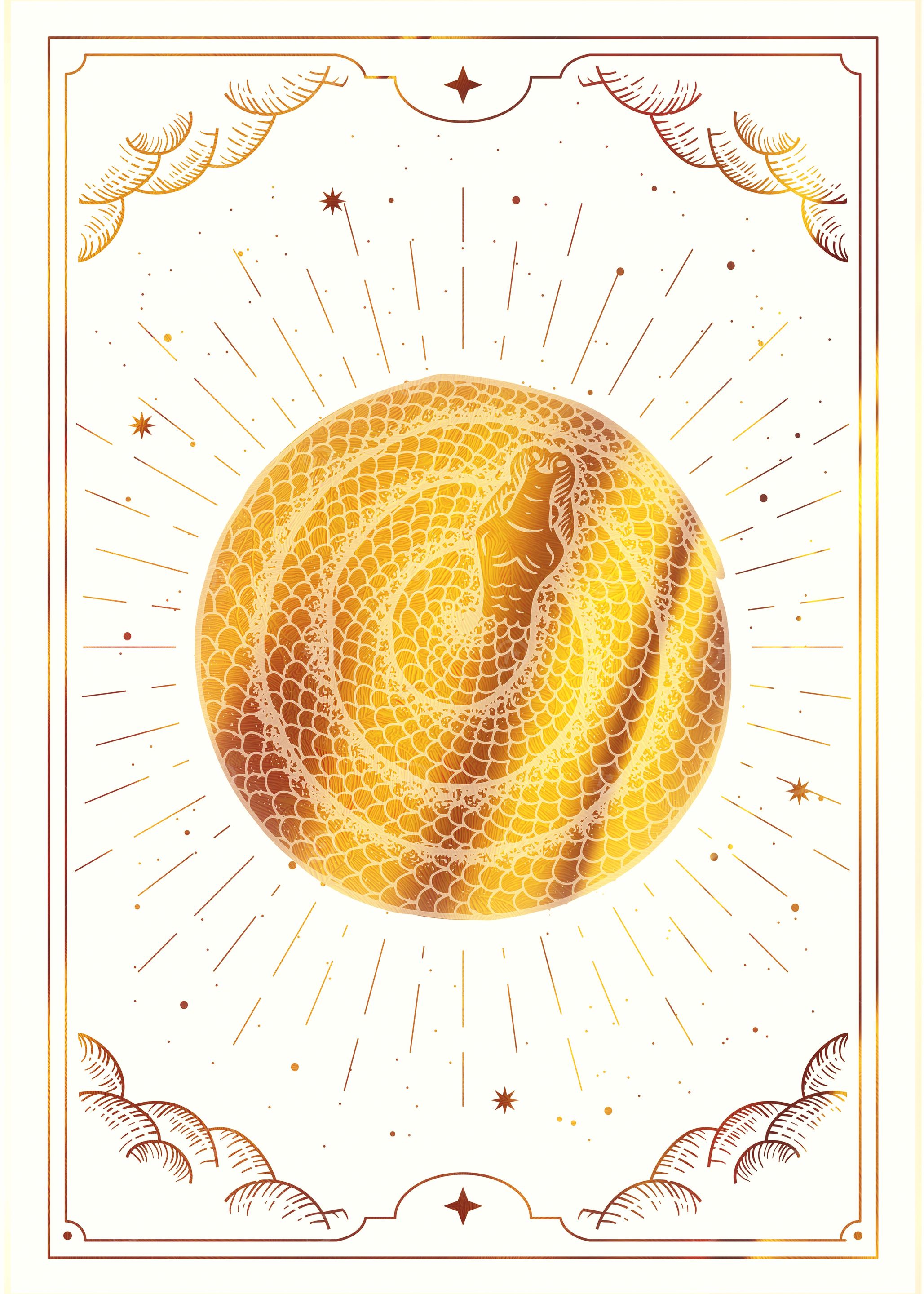 Snake circle in tarot