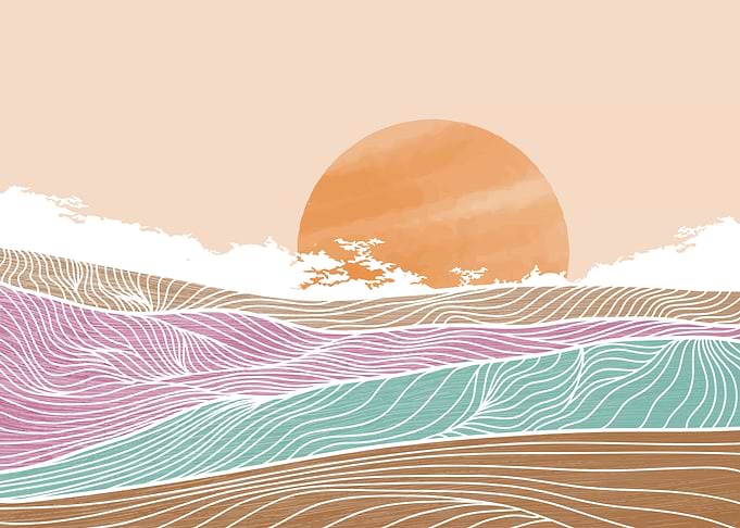 Abstract Mountain art