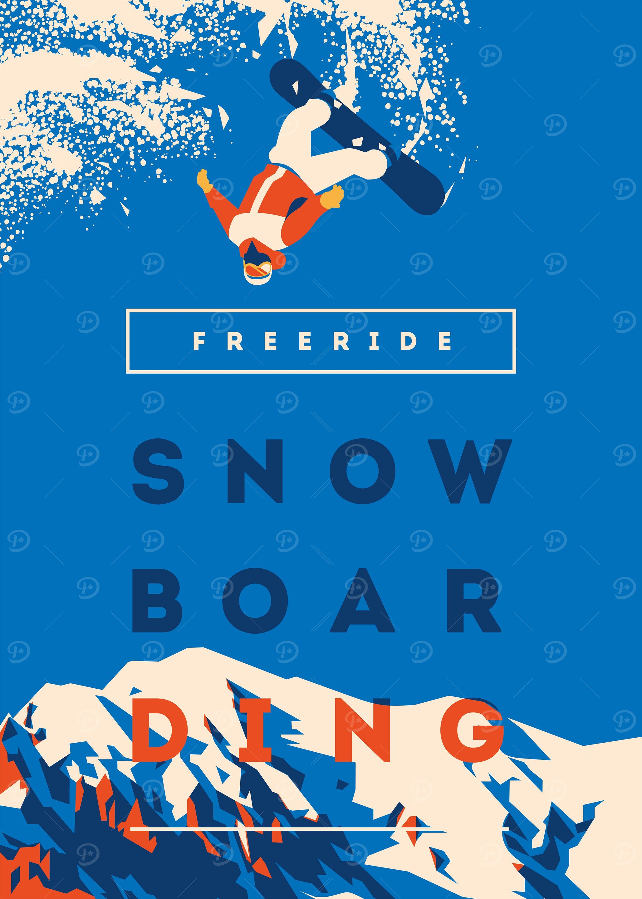 Snowboarder flip